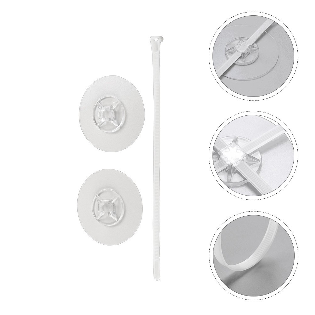 2 Sets Transparent Nylon Furniture Fixing Straps Safety Tool Anti Flip Design