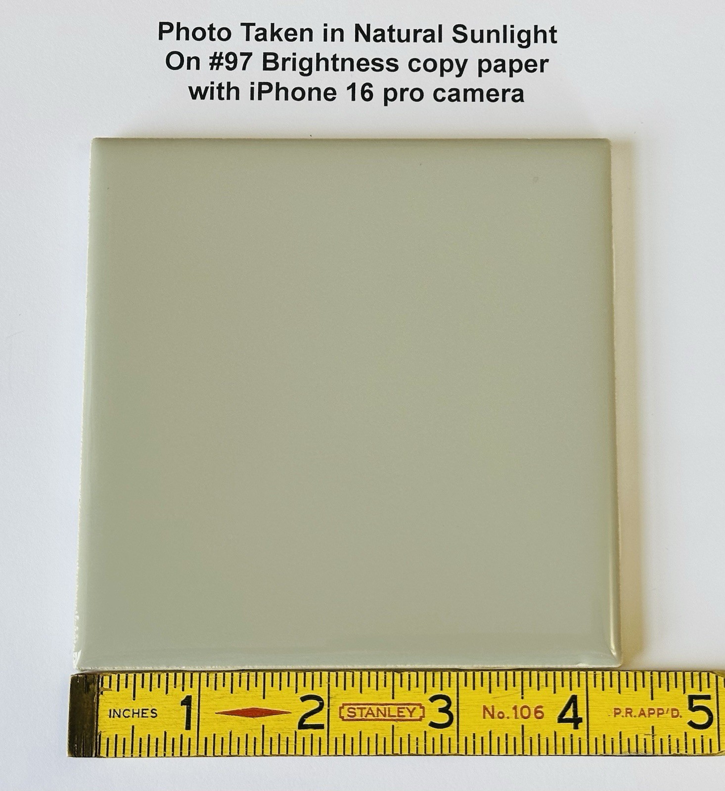 1 pc. Glossy *Desert Gray* Ceramic Tile by Daltile…4-1/4″ NEW STOCK