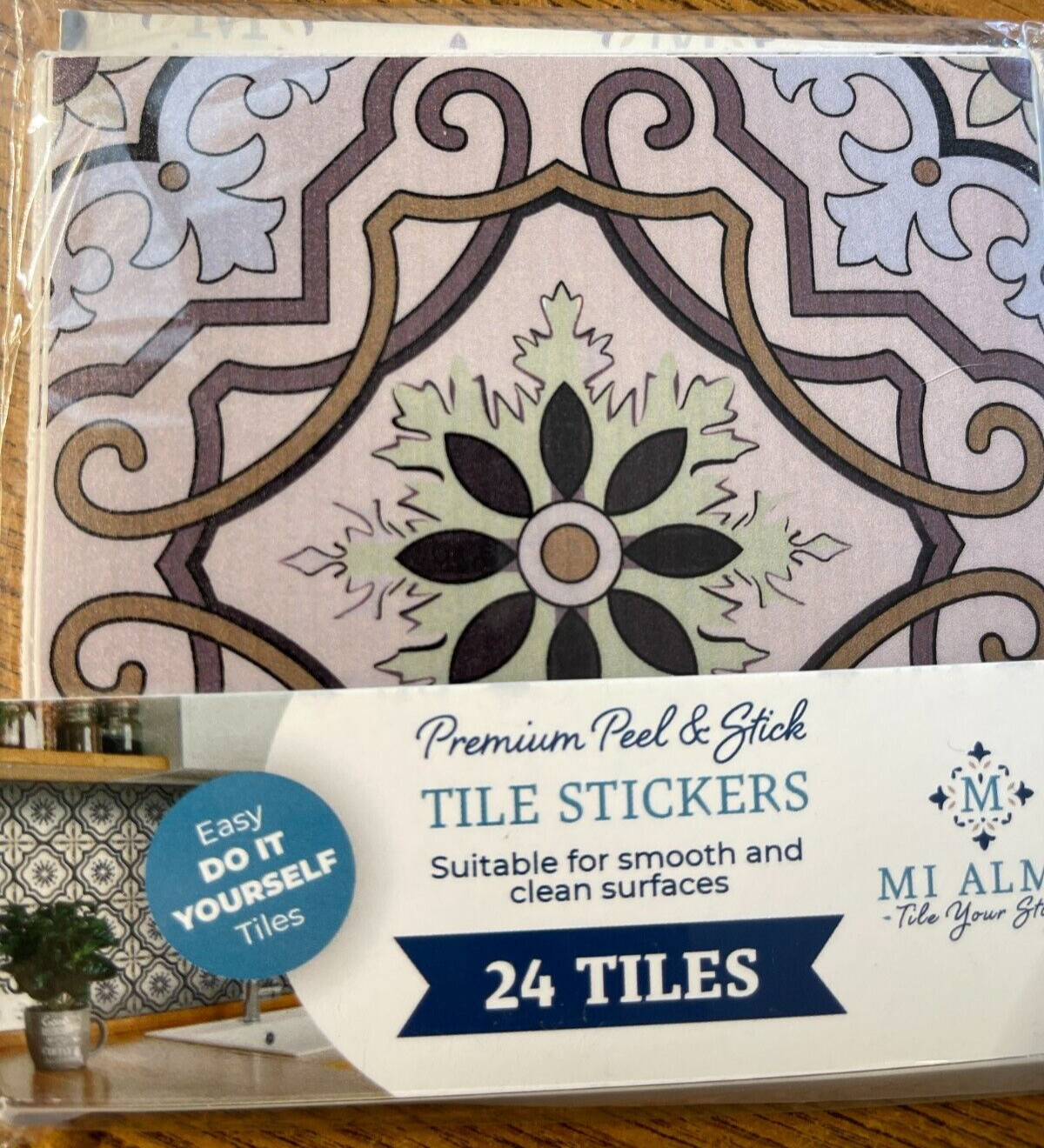 Mi Alma 4″ x 4″ Vinyl Peel/Stick Mosaic Tile, Set of 24″, Multi-Color C50