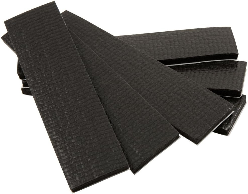 Self-Stick Non-Slip Surface Grip Pads – (6 pieces), 1″ x 4″ Strip – Black – 4739