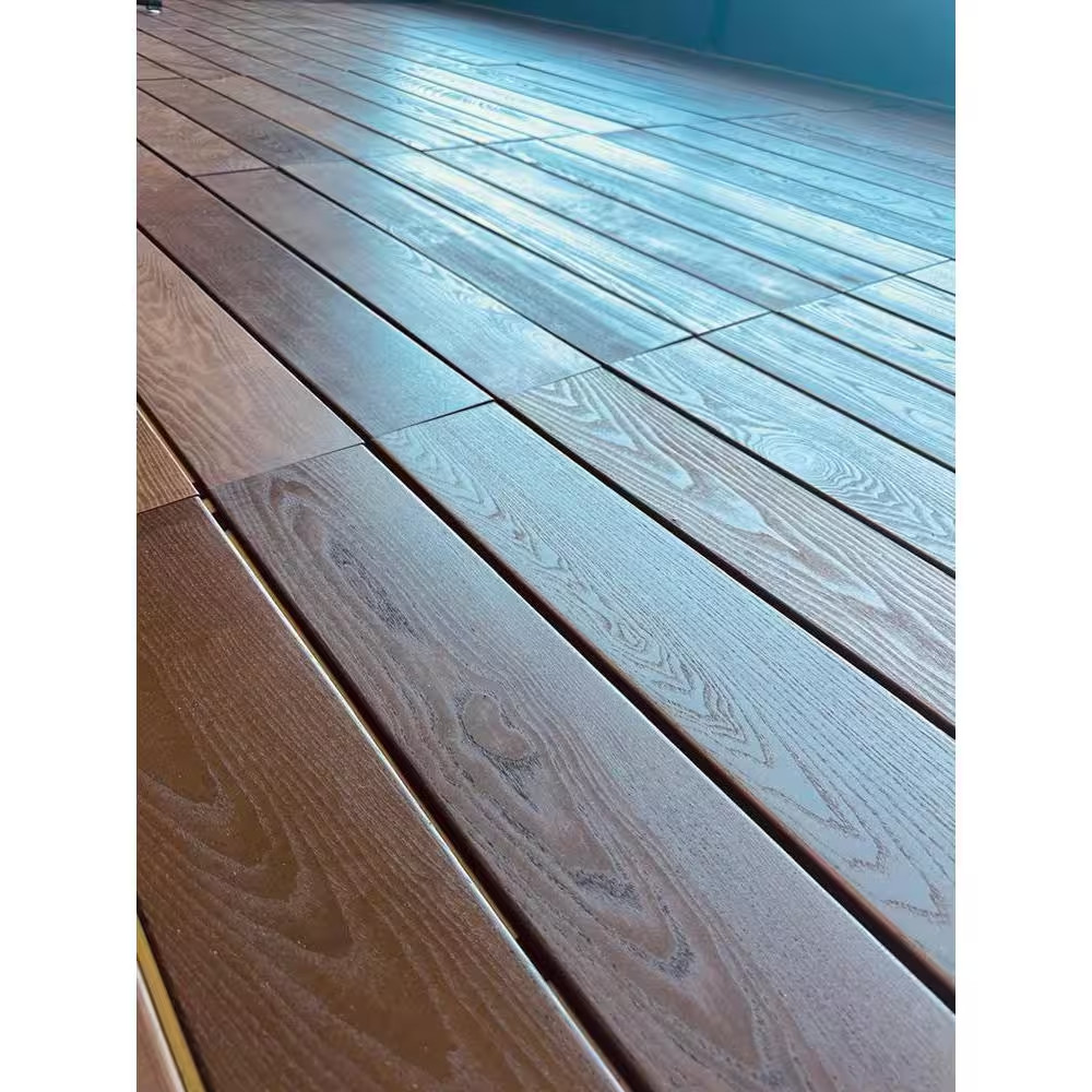 32 In. X 42 In. Brown Thermo-Treated Ash Roll Decking (1-Each)