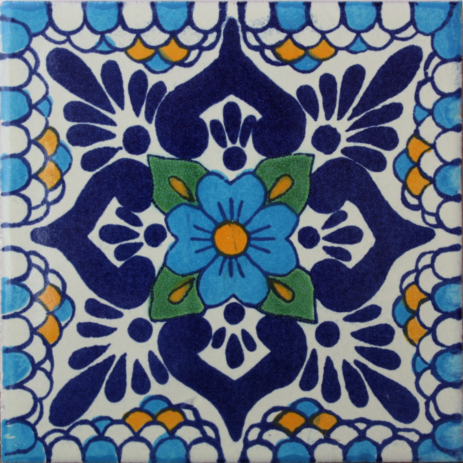 2″ x 2″ 36 pcs Montijo Mexican Clay Tile Handmade Talavera Backsplash Mosaic