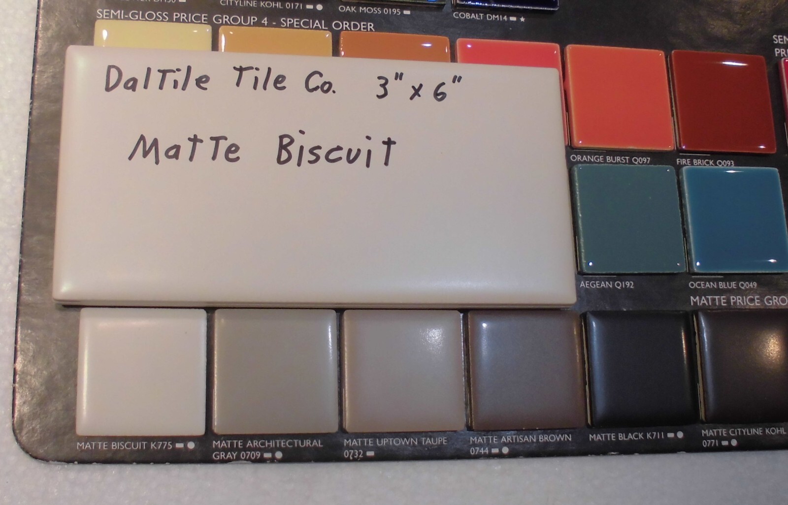 1 pc. Biscuit by Daltile #K775; 3″ X 6″ Matte Ceramic Tile; New Stock, Mint
