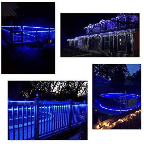 100Ft LED Rope Lights, 110V Outdoor Rope Lights Waterproof 100 ft Blue