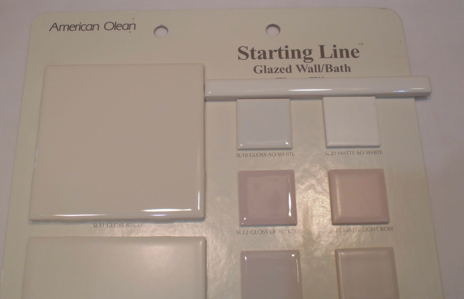 1 pc. *Gloss White #SL10* Ceramic Tile; Pencil – Liner – Sizzle; 1/2″ X 6″ A.O.