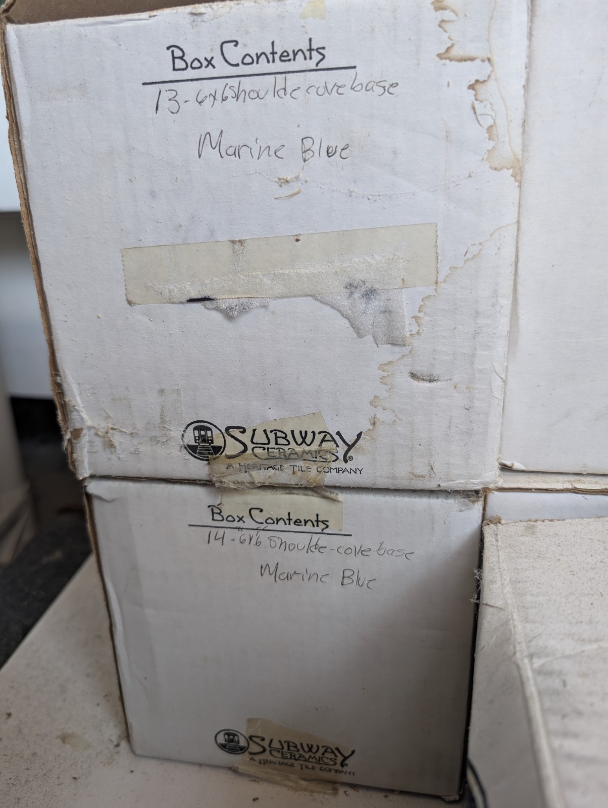 Heritage Tile Company Subway Ceramics Field Tile 3×6 and 6×6 base Marine Blue