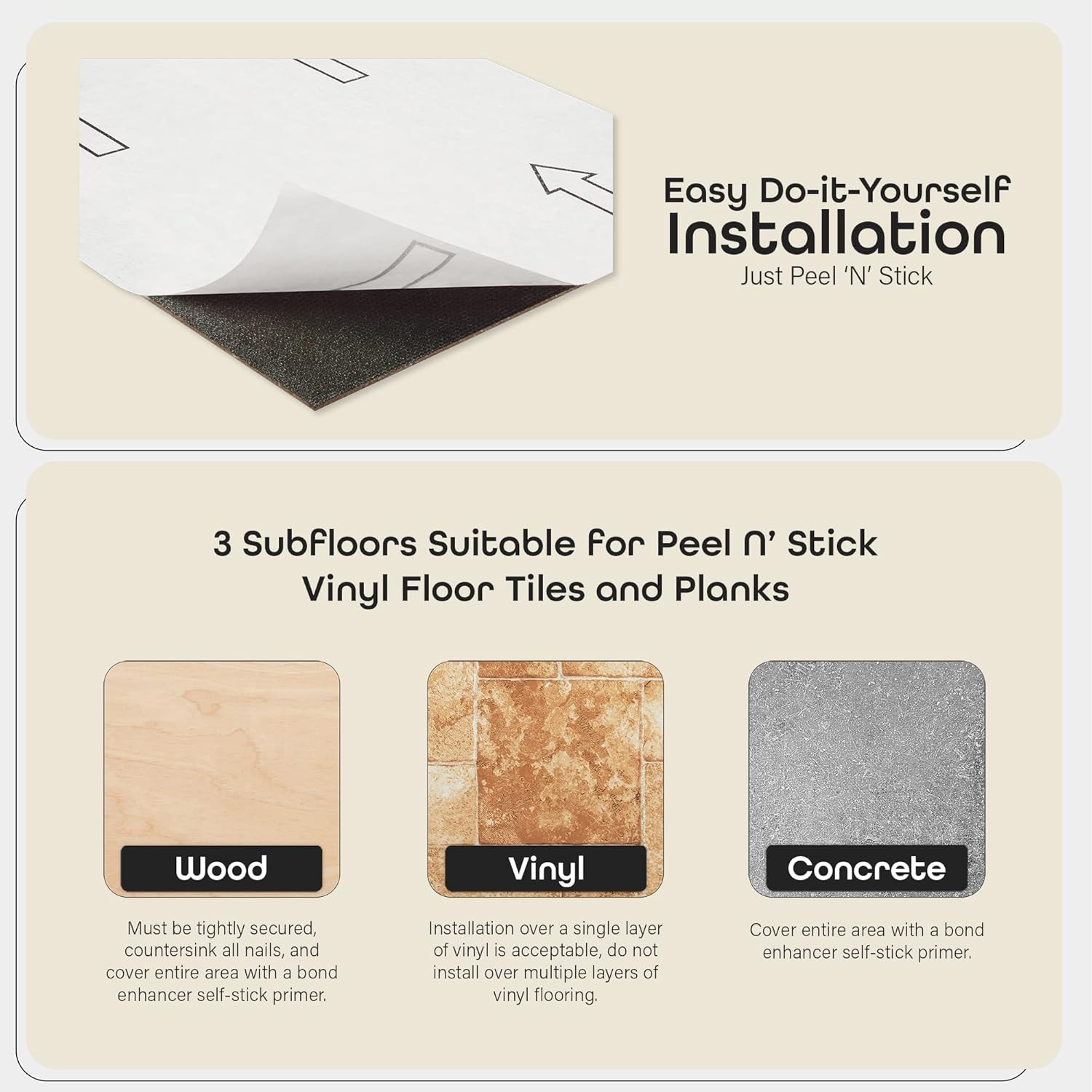 Charcoal Grey 12×12 Inch Peel and Stick Wood Look Vinyl Tiles 45 Tiles