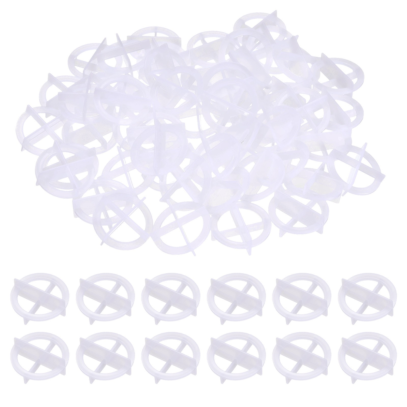 1/32inch (1mm)Cross Removable Tile Spacers, 100 PCS Plastic Leveling Clips,White