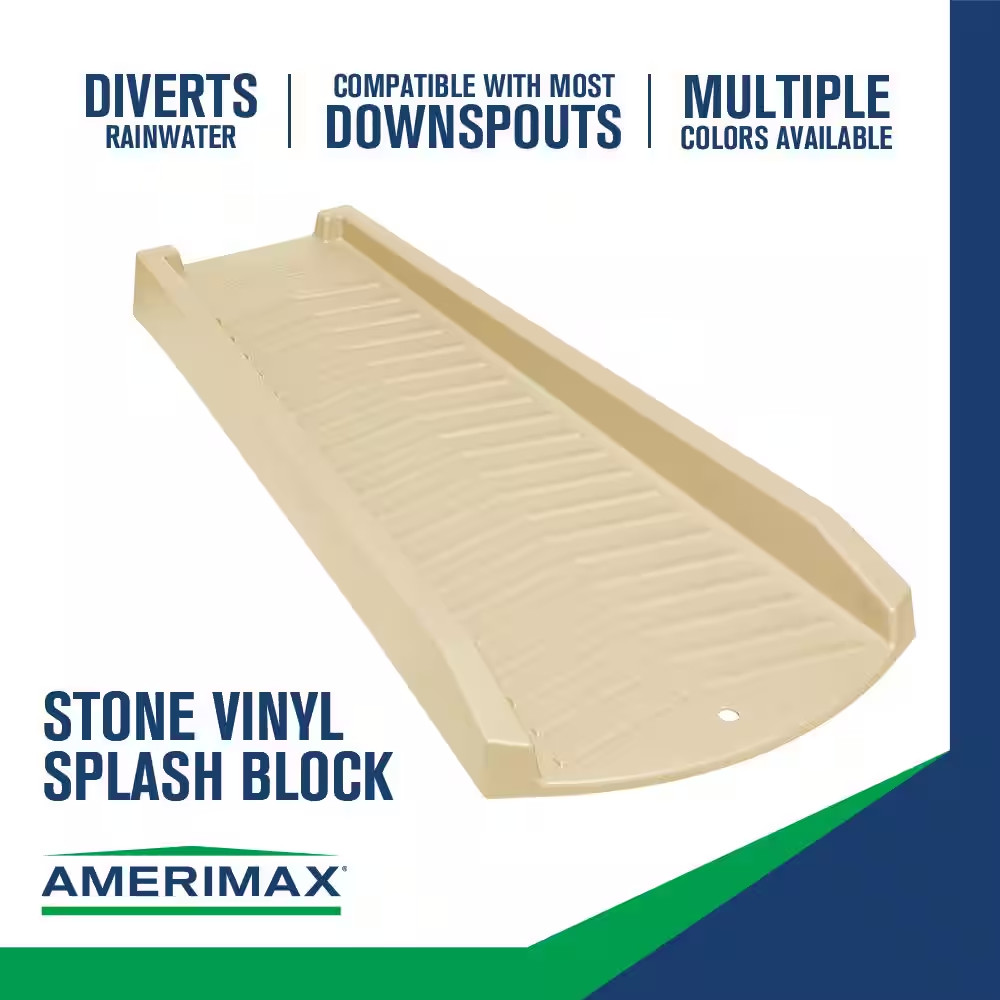 24 In. Stone Vinyl Splash Block