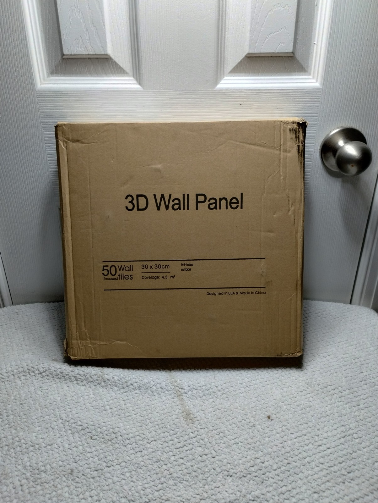3D Wall Panel Diamond Textured Interior Accent Panels Peel Stick 12×12 White 50x