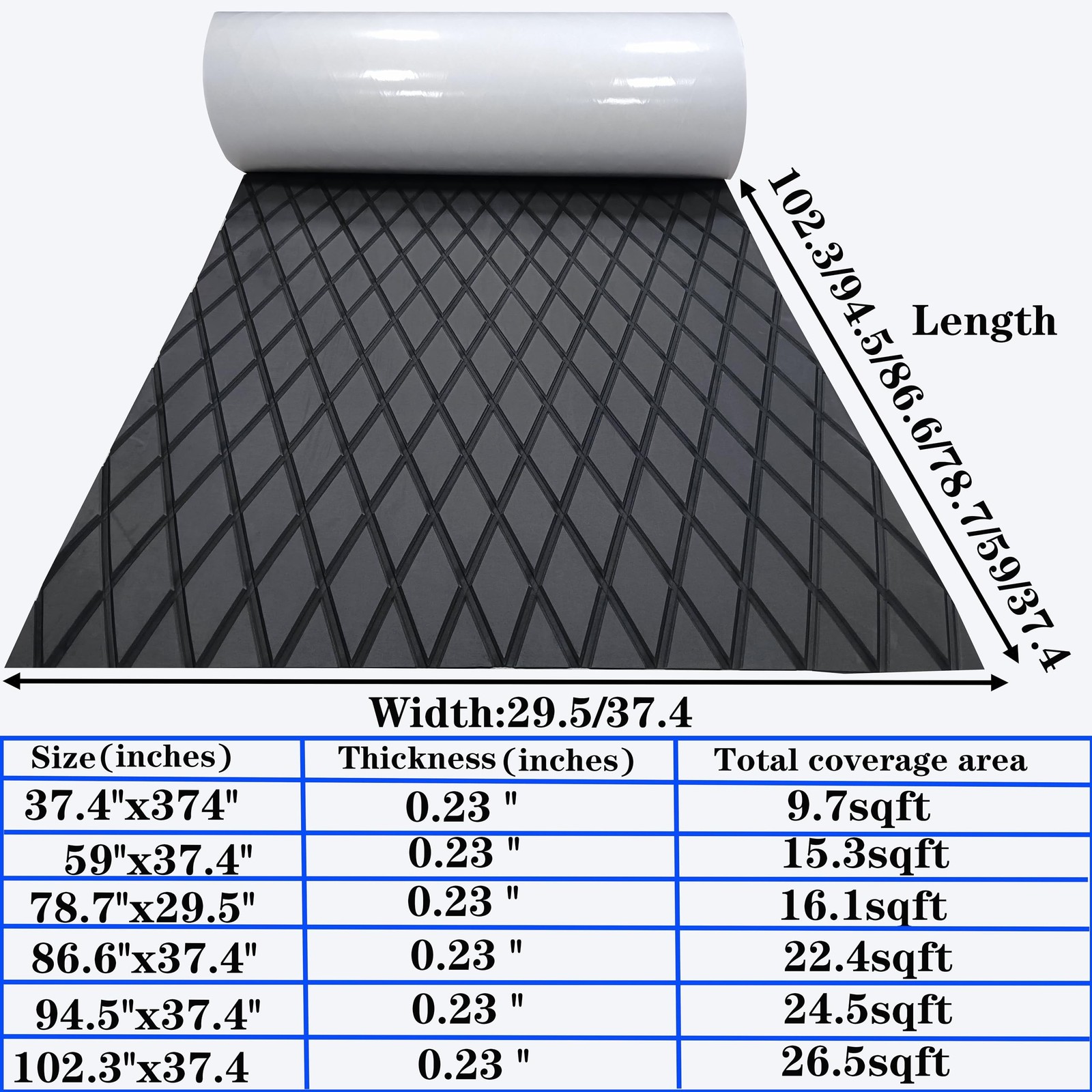 Boat Flooring Eva Foam Decking Marine Non-Slip Self-Adhesive Flooring for Mot…