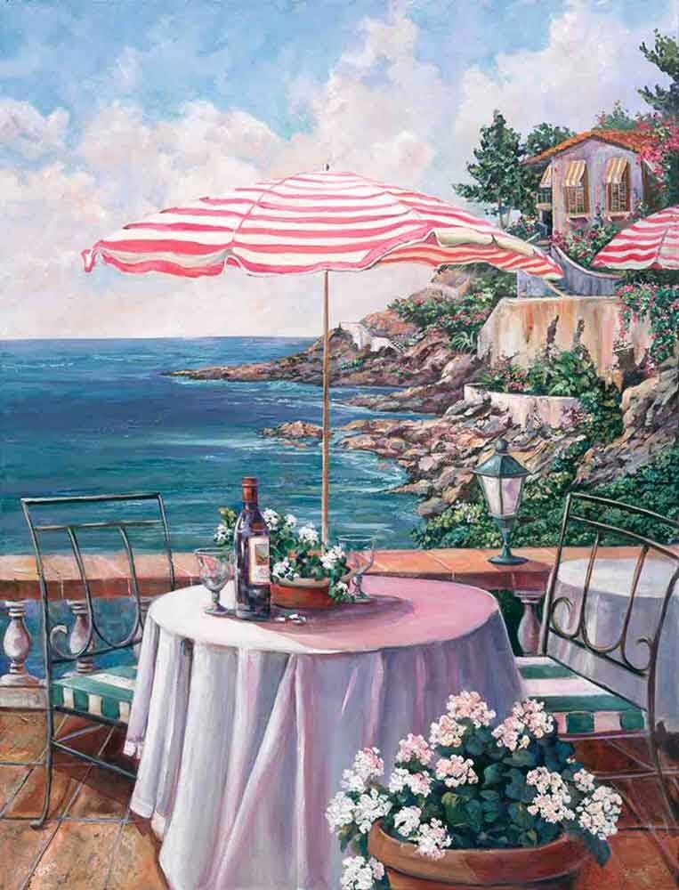 Coastal Accent & Decor Tile Ginger Cook French Seascape Art GCS001AT