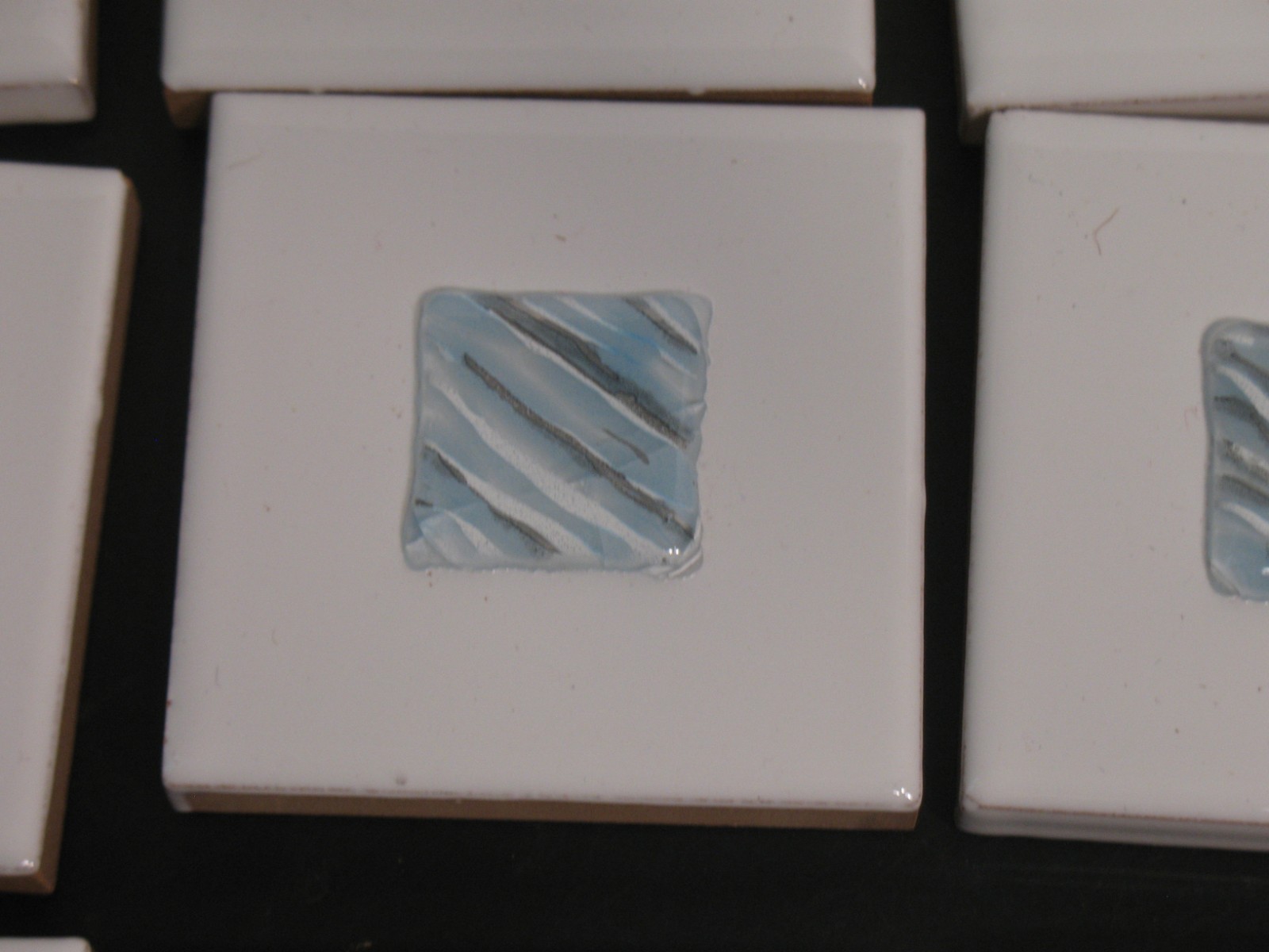 2 x 2 inch CENTER GLASS MEDALLION TILE LOT OF 46 SOME IMPERFECT ITALY HANDMADE