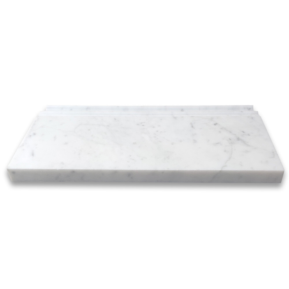 C06H Carrara White Marble 6×12 Skiting Baseboard Trim Molding Honed