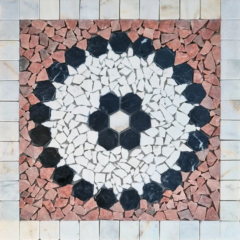 HOME DÉCOR MOSAIC | Square Shape Colorful Mosaic | Beautiful Natural Stone