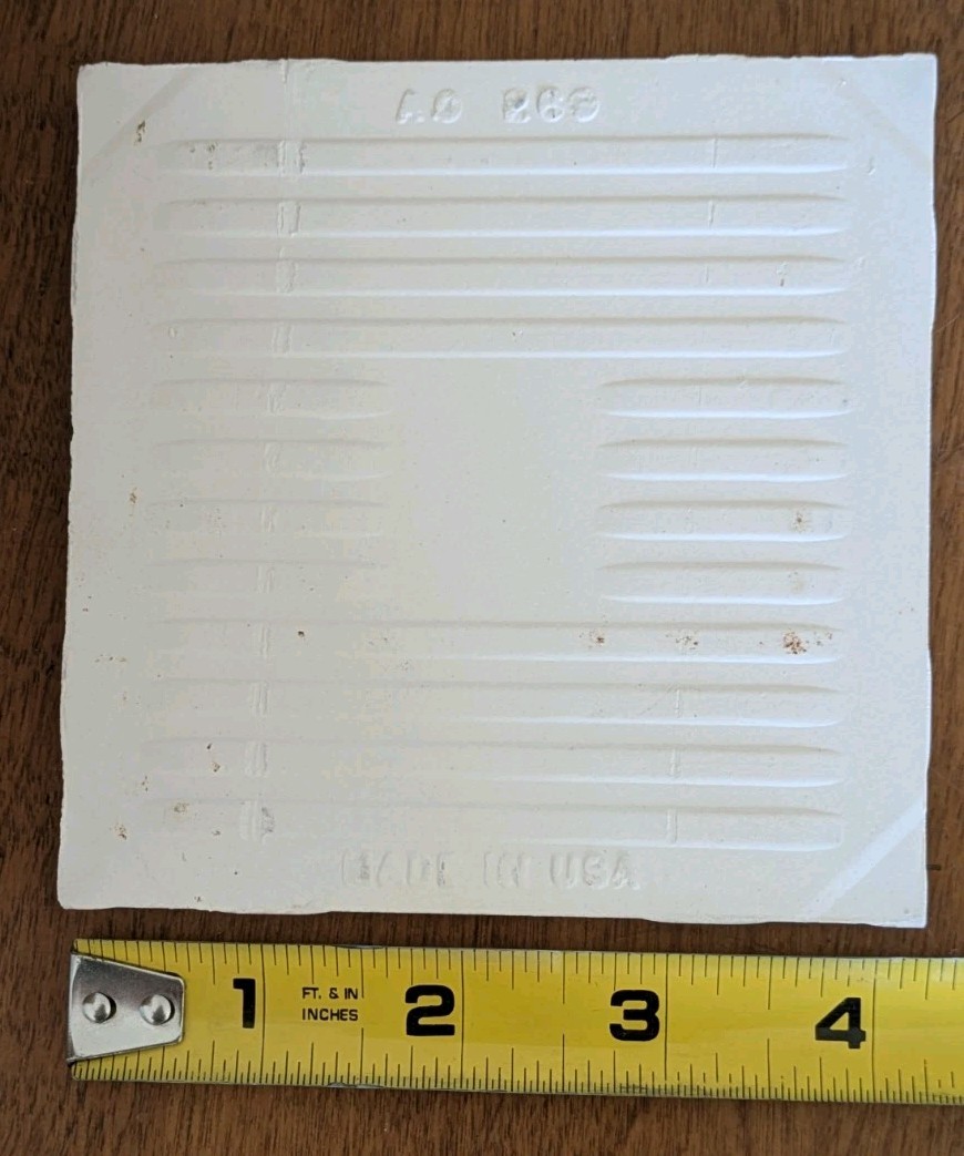 1 pc. Crystal Ceramic Tile: Salt & Pepper, American Olean 4-1/4″ Scored in 3rds