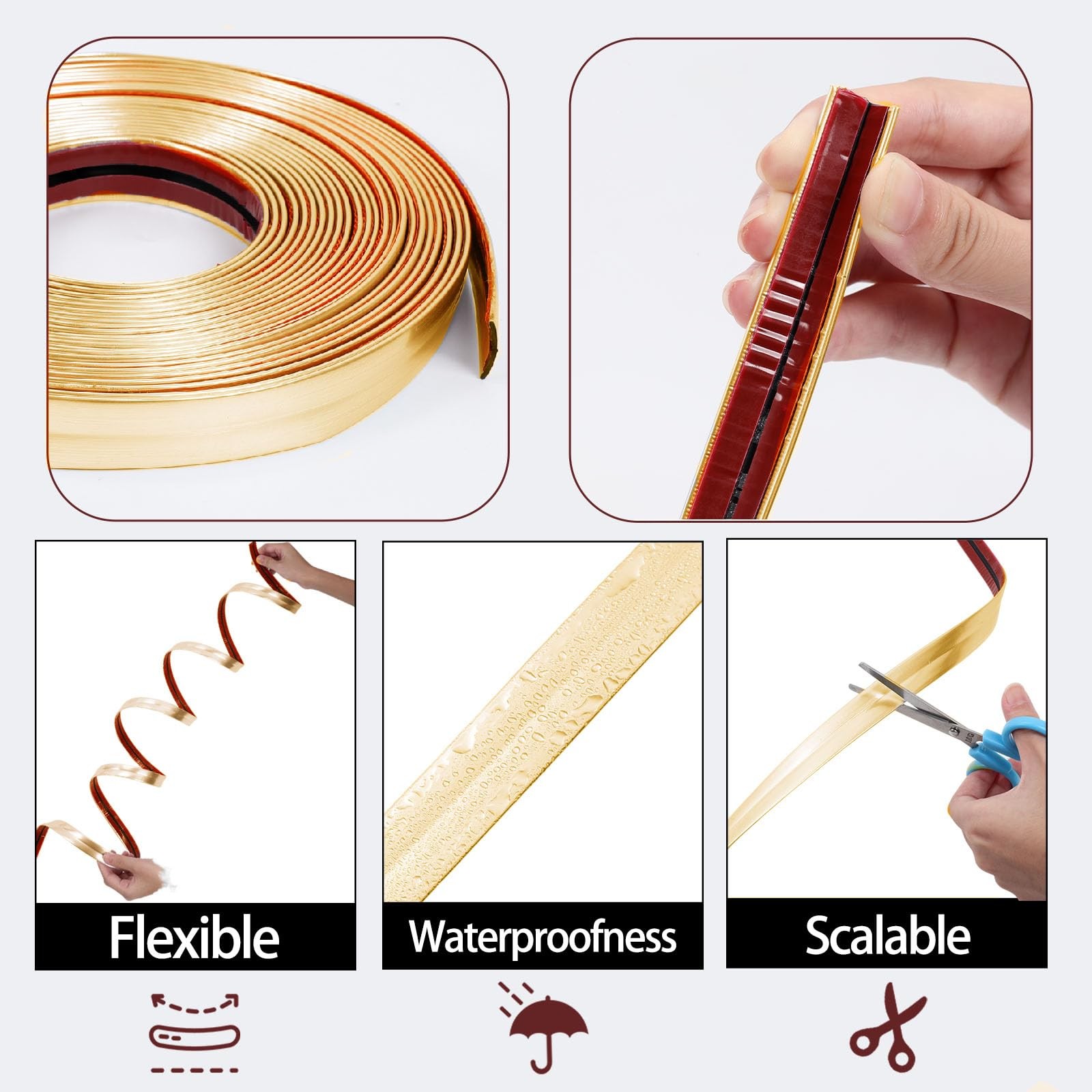 Peel and Stick Wall Trim Molding, 33ft×0.8in Self Adhesive Wall Corner Guard …
