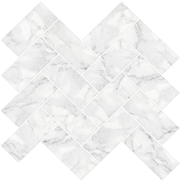 Wallpops Herringbone Carrara Marble Farmhouse Peel and Stick Tile Backslash DIY
