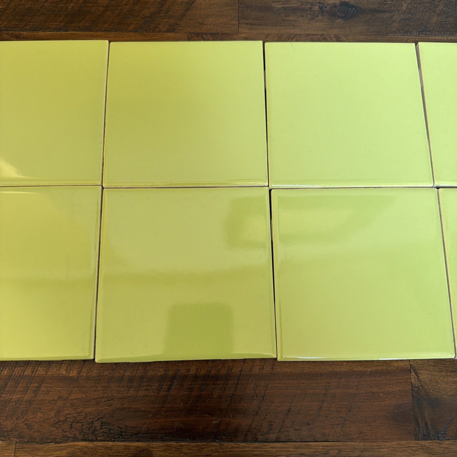 Lot Of 10 Vintage Green Tile Bathroom Replacement Craft Made In USA