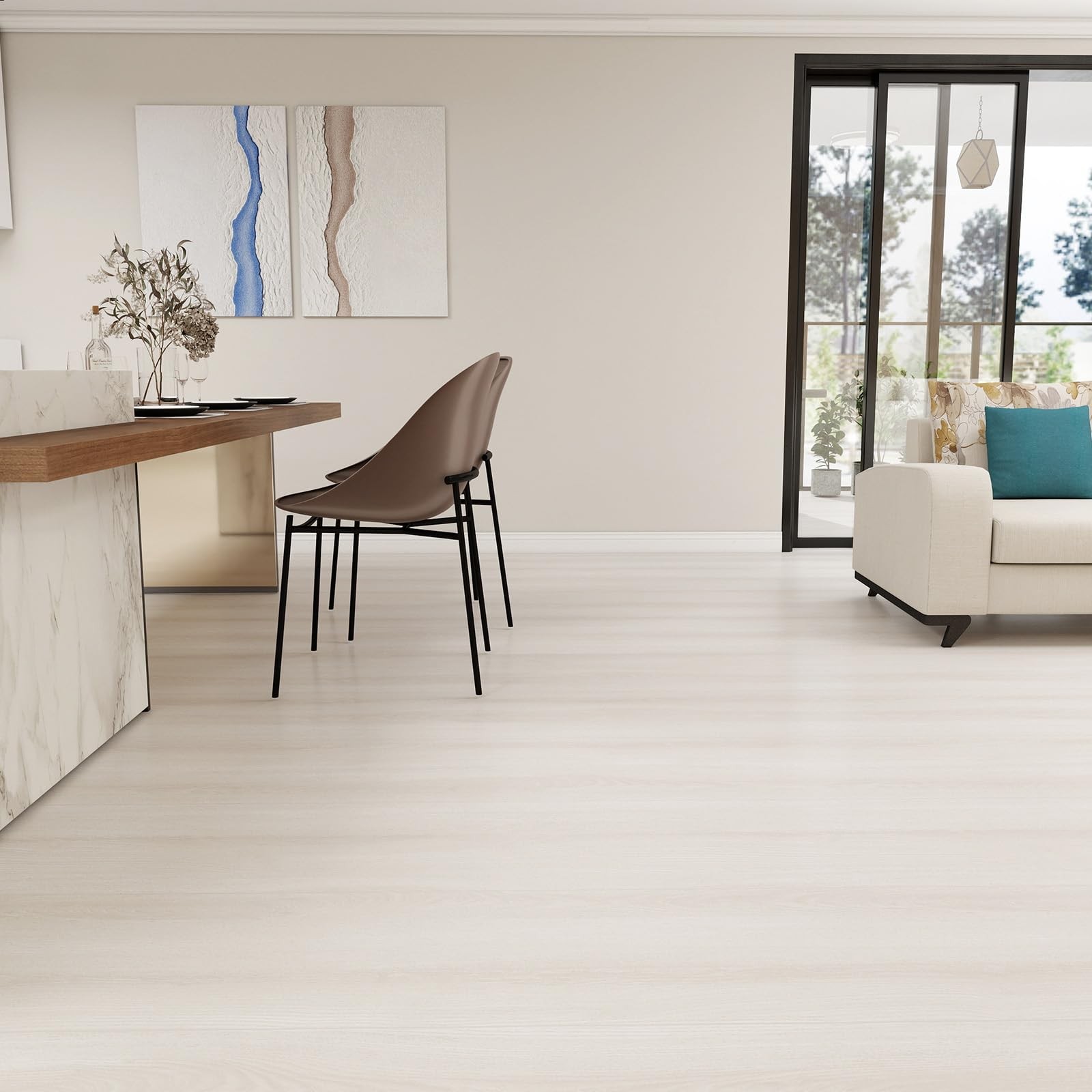 Wood Grain Vinyl Flooring Roll Thicken Peel and Stick Floor Tiles Self-Adhesi…