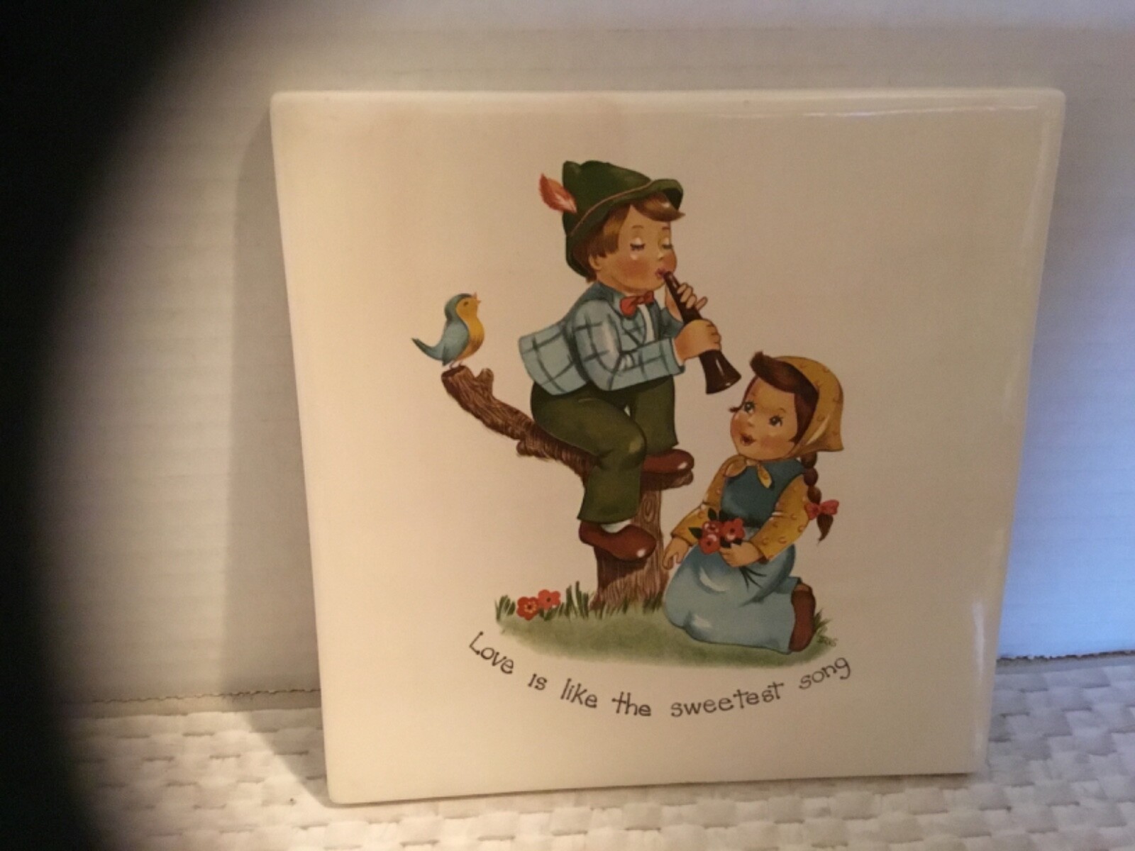 Vintage (3) Hummel Style Designs with Sayings Ceramic Tiles 5.75” x 5.75”