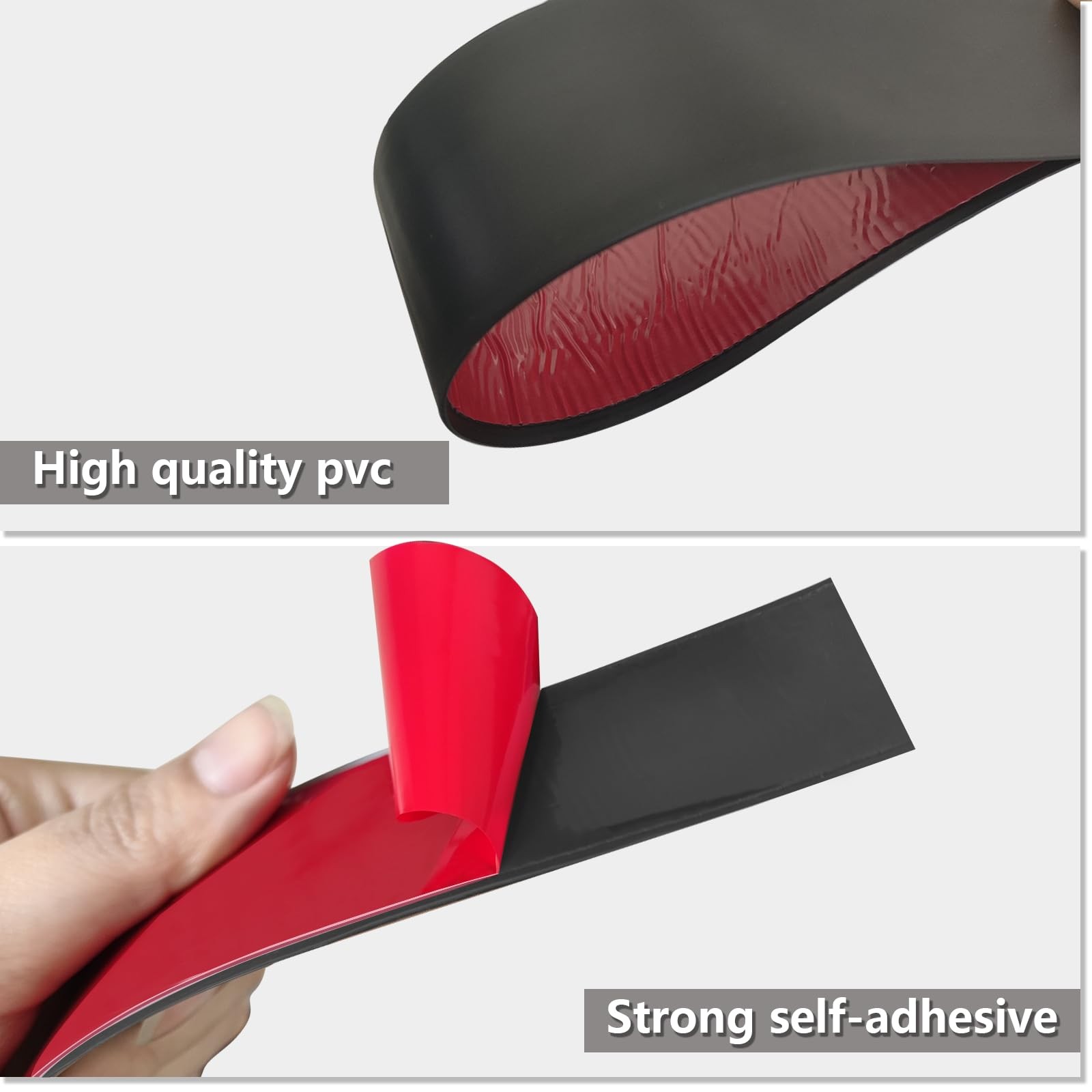 Floor Transition Strip Self Adhesive 2″×20′ Black Vinyl 2in, 20FT,