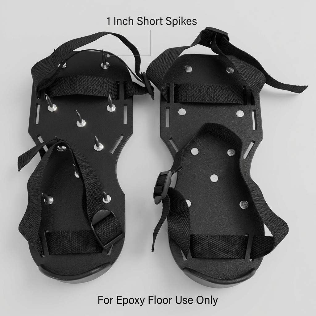 Gunite Spiked Shoes with 3/4” Short Spikes Perfect for Epoxy Floor, Overlays,…