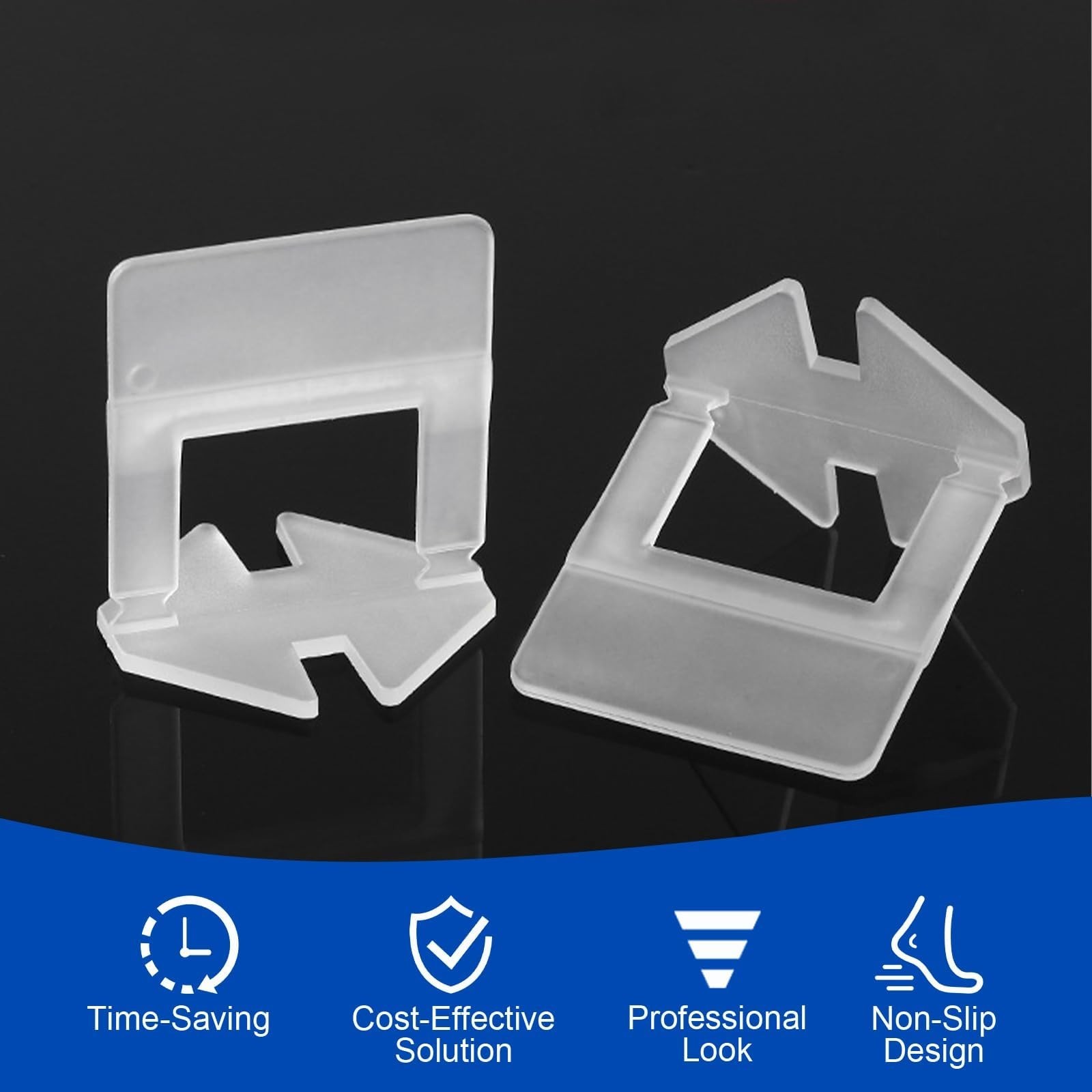 DIY Tile Leveling System Clips – 2400 Spacers for 1/8″ Ceramic & Stone Installat