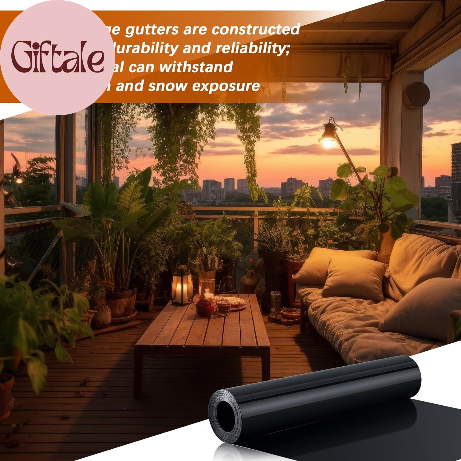 8 Rolls 16 Ft X 19.69 Inches Black under Deck Drainage System Bulk HDPE Waterpro