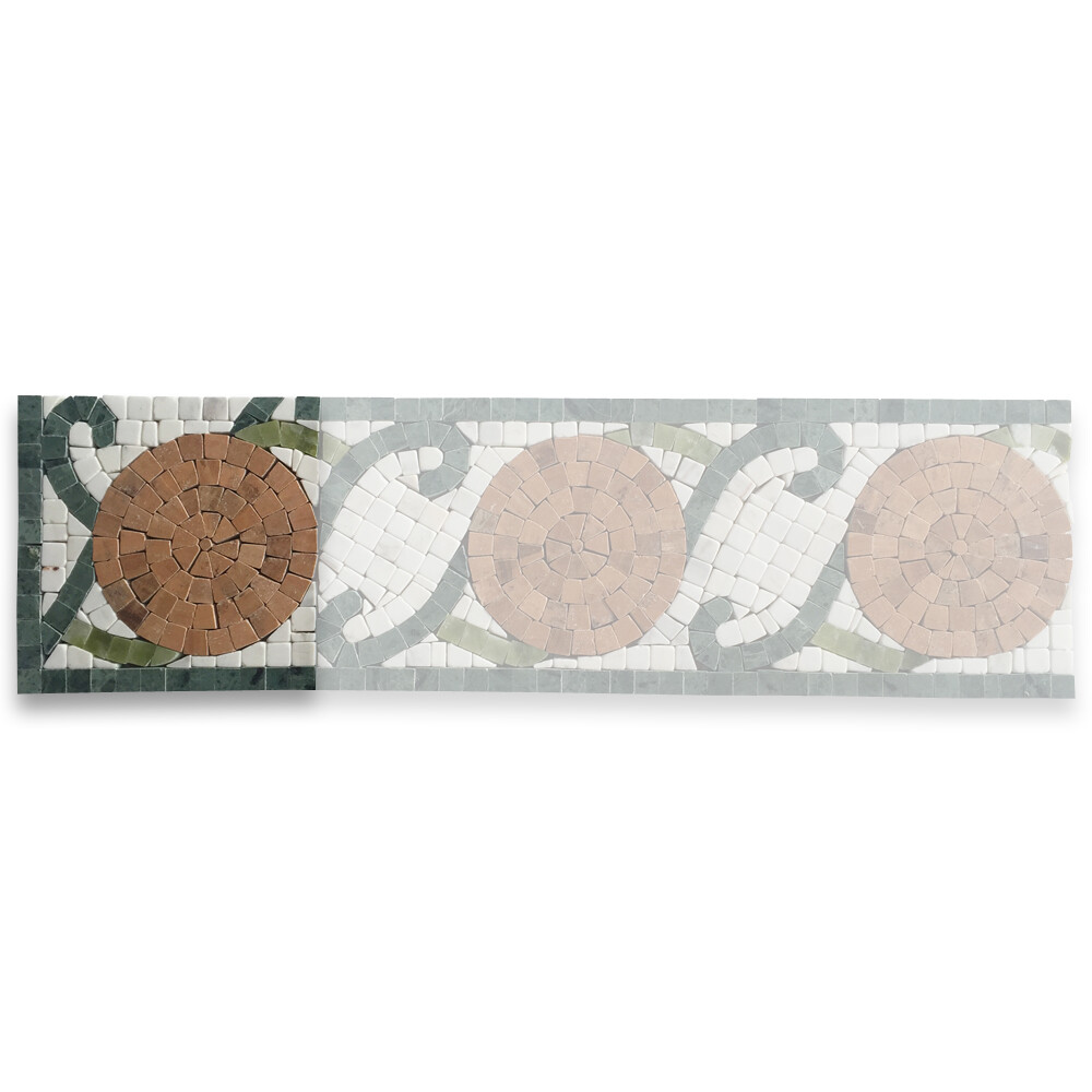 B0045CPT Marble Mosaic Border Decorative Tile Orange Yellow Wooden 4.7×4.7