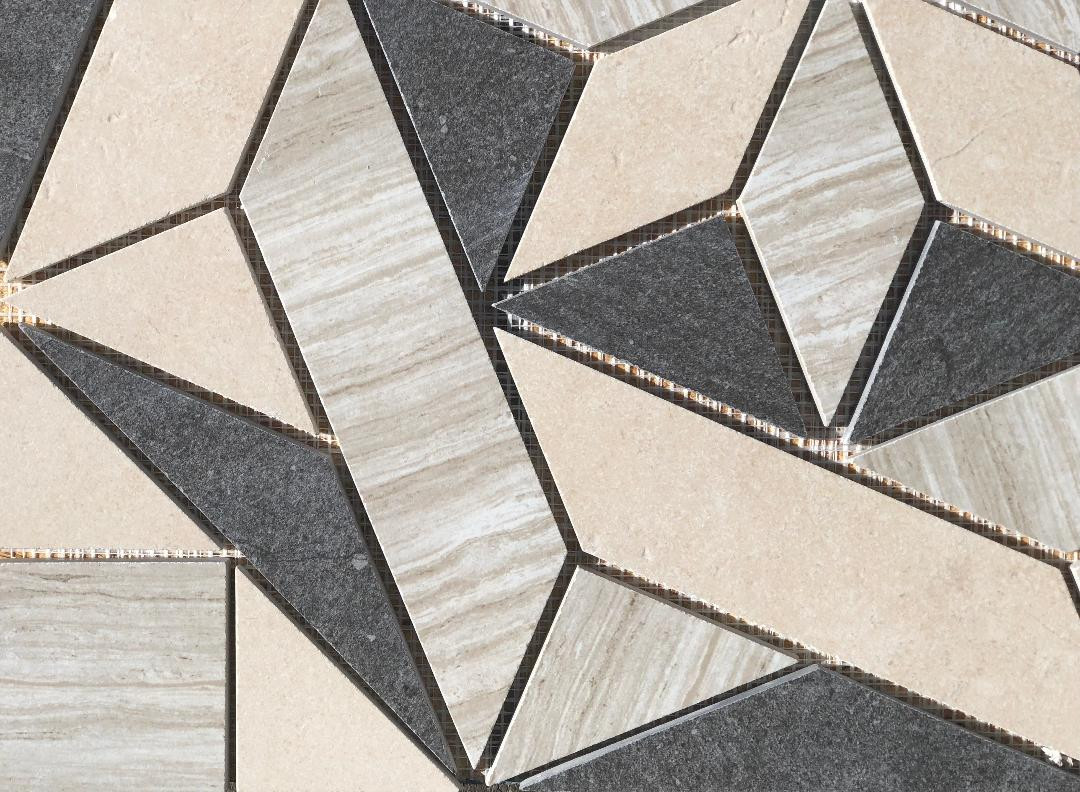22 1/4″ x 22 1/4″ Porcelain Tile Medallion Accent Mosaic (A4)