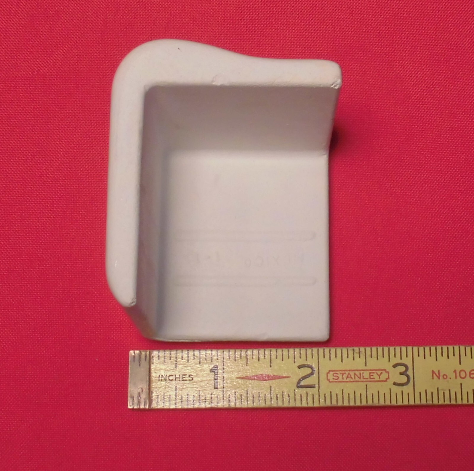 1 pc. Gloss Almond: #12: V Cap Corner Ceramic Trim Tile: Counter Edging, A.O.