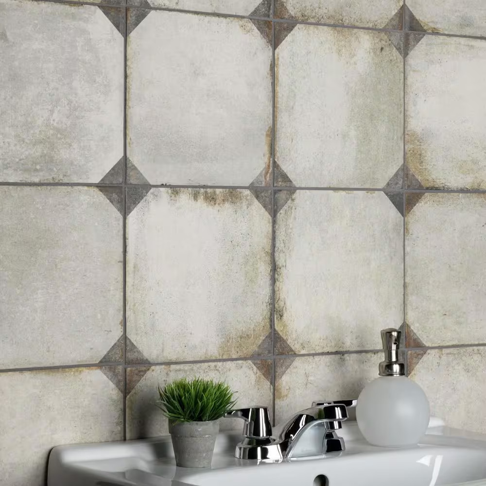 D’Anticatto Decor Trapani 8-3/4 In. X 8-3/4 In. Porcelain Floor and Wall Tile (1