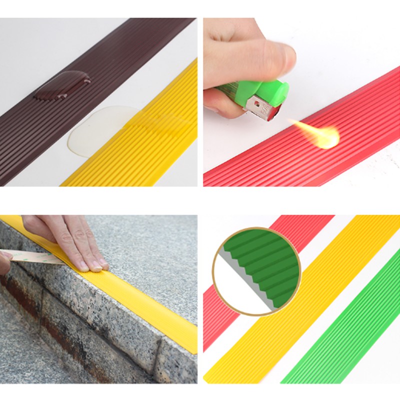 Anti-Slip PVC Rubber Self-adhesive Step Sticker Safety Strip for Stair Floor