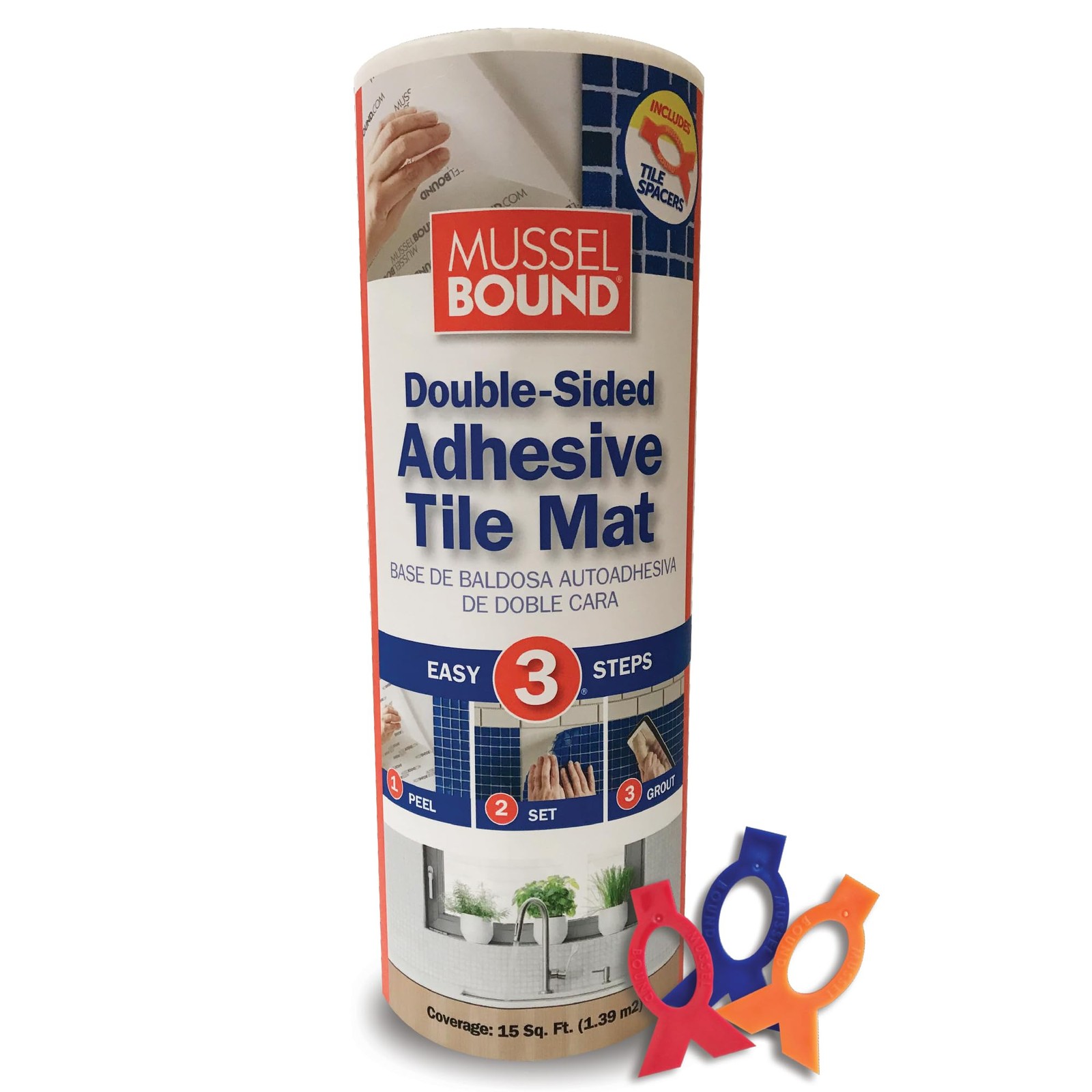 MusselBound® Adhesive Tile Mat with Spacers – a Strong Double-Sided Adhesive tha