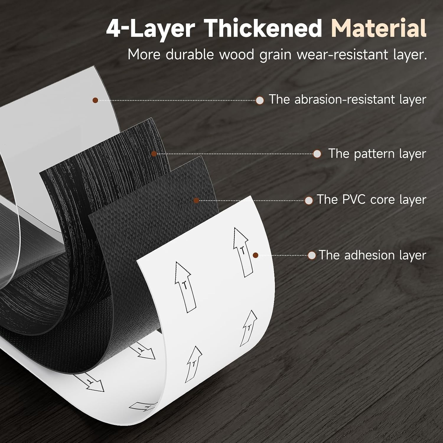 36-Pack Peel and Stick Flooring Vinyl Floor Tile (Black) | 54 Sq.Ft, Waterproof,