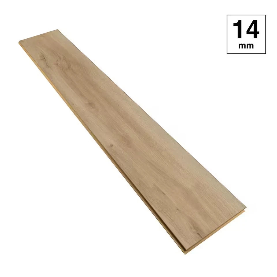 14mm x 8in Waterproof Laminate Flooring 13.28 sq ft Case Click Lock Oak Style