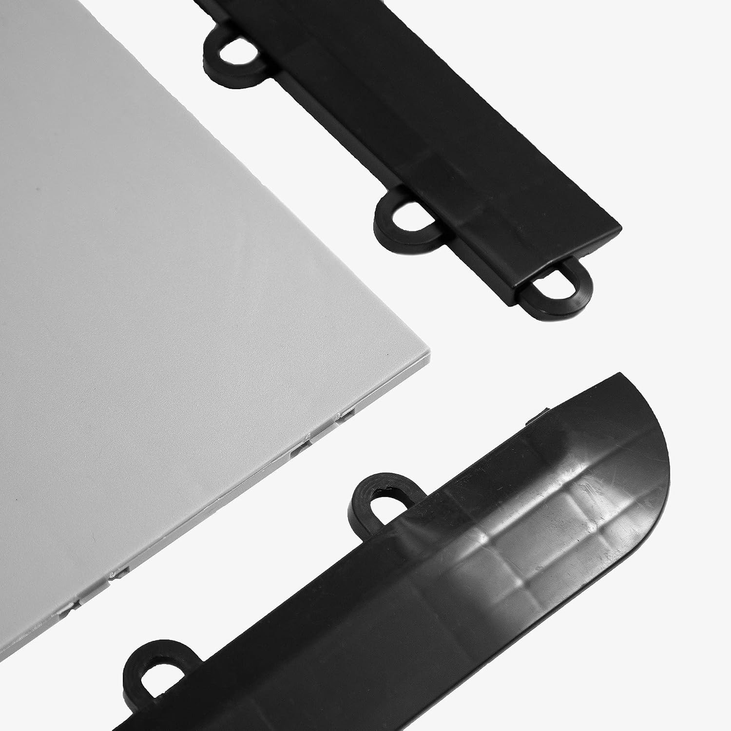 Smooth Ramped Edge Pieces for Nitro Interlocking Garage Floor Tiles – Black