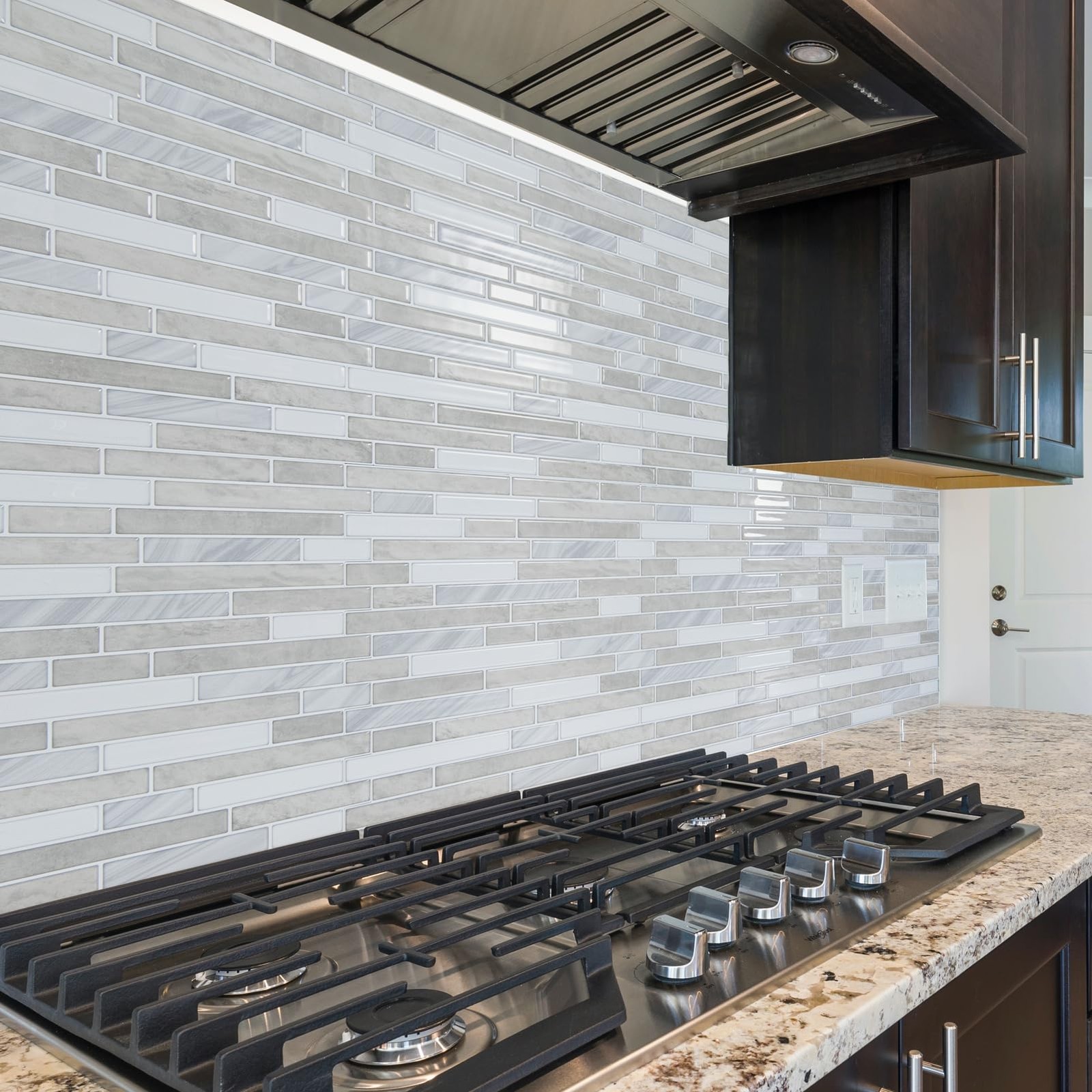 Peel and Stick Backsplash Tiles 10 Sheet Extra Thick Beige White Waterproof