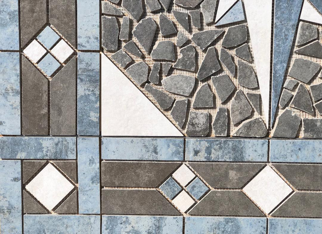 36″ x 36″ Tile Medallion Deco Mosaic Accent – Happy Floors French Quarter series