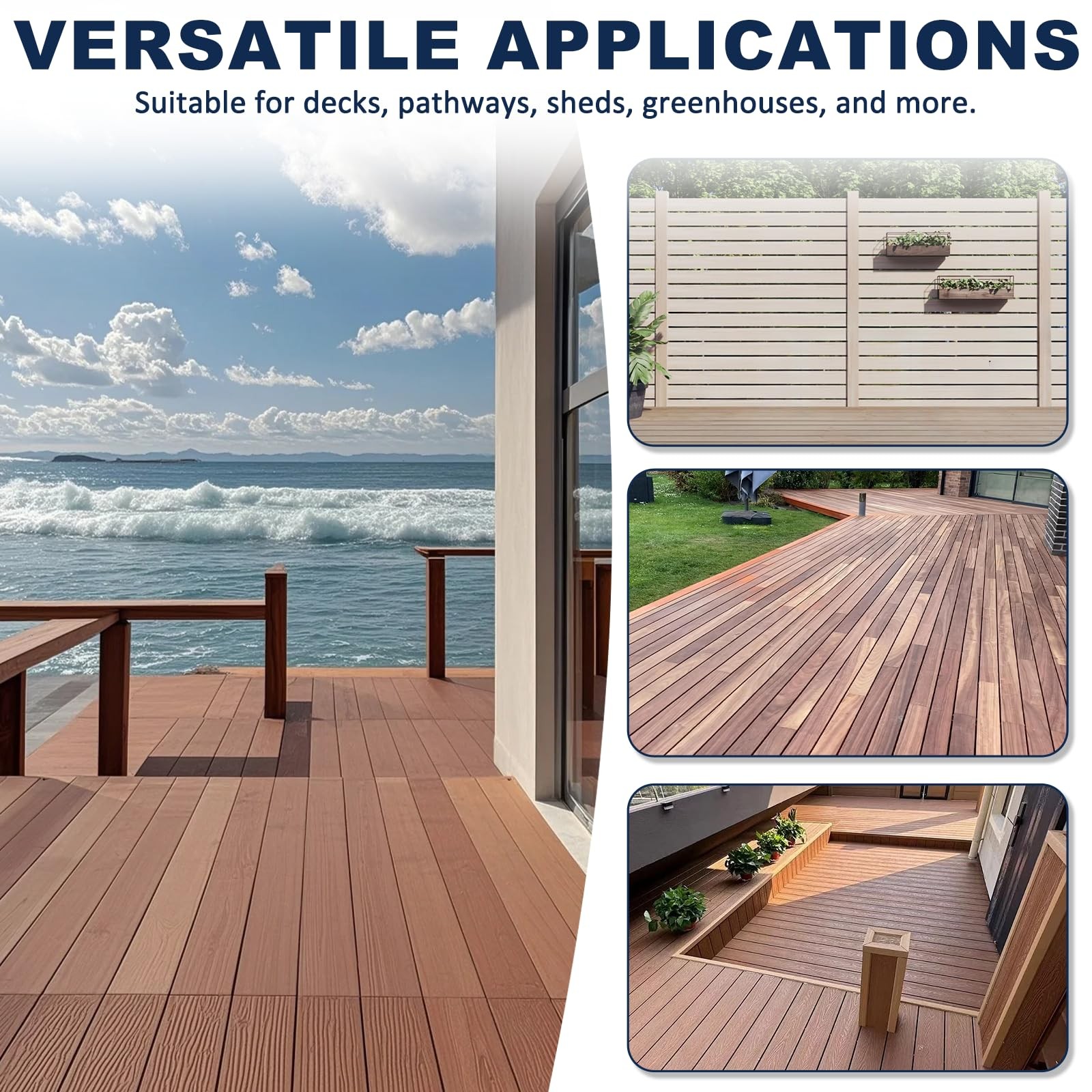 MCCKLE 24 Pack Adjustable Deck Support Pedestal, 1-3/16″ to 2-3/4″(30-70mm)