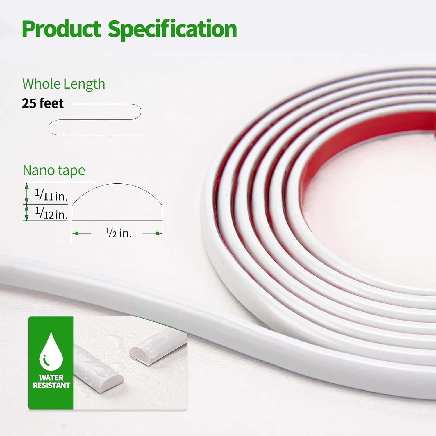 25 ft Peel and Stick Trim, Molding Trim for Walls, Edges, Borders, Backsplash…