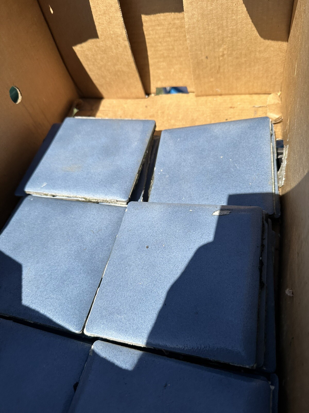Reclaimed ceramic tiles 6 x 6 68 Tiles plus Some random pieces.