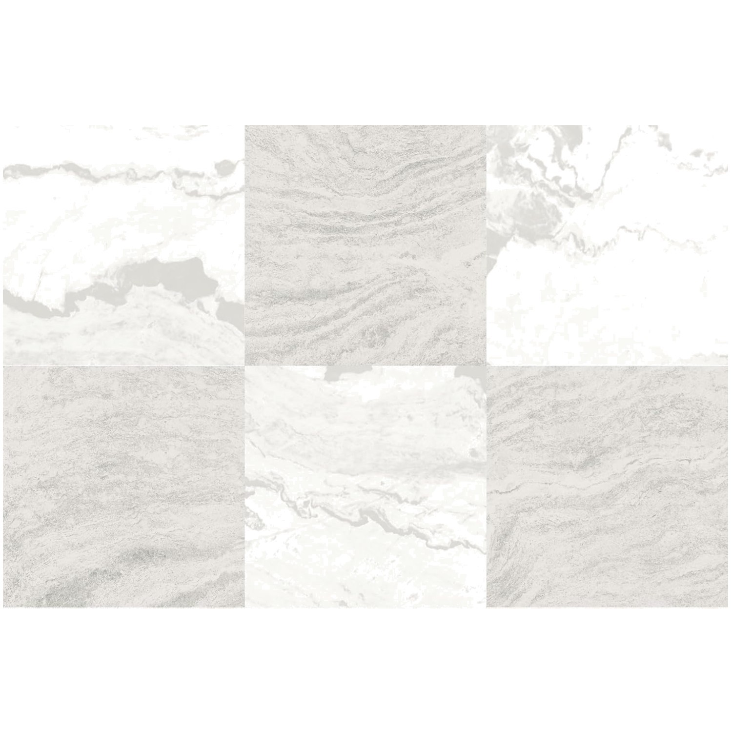Beige & White Marble Pattern Floor Tiles, 12×12 – Set of 10