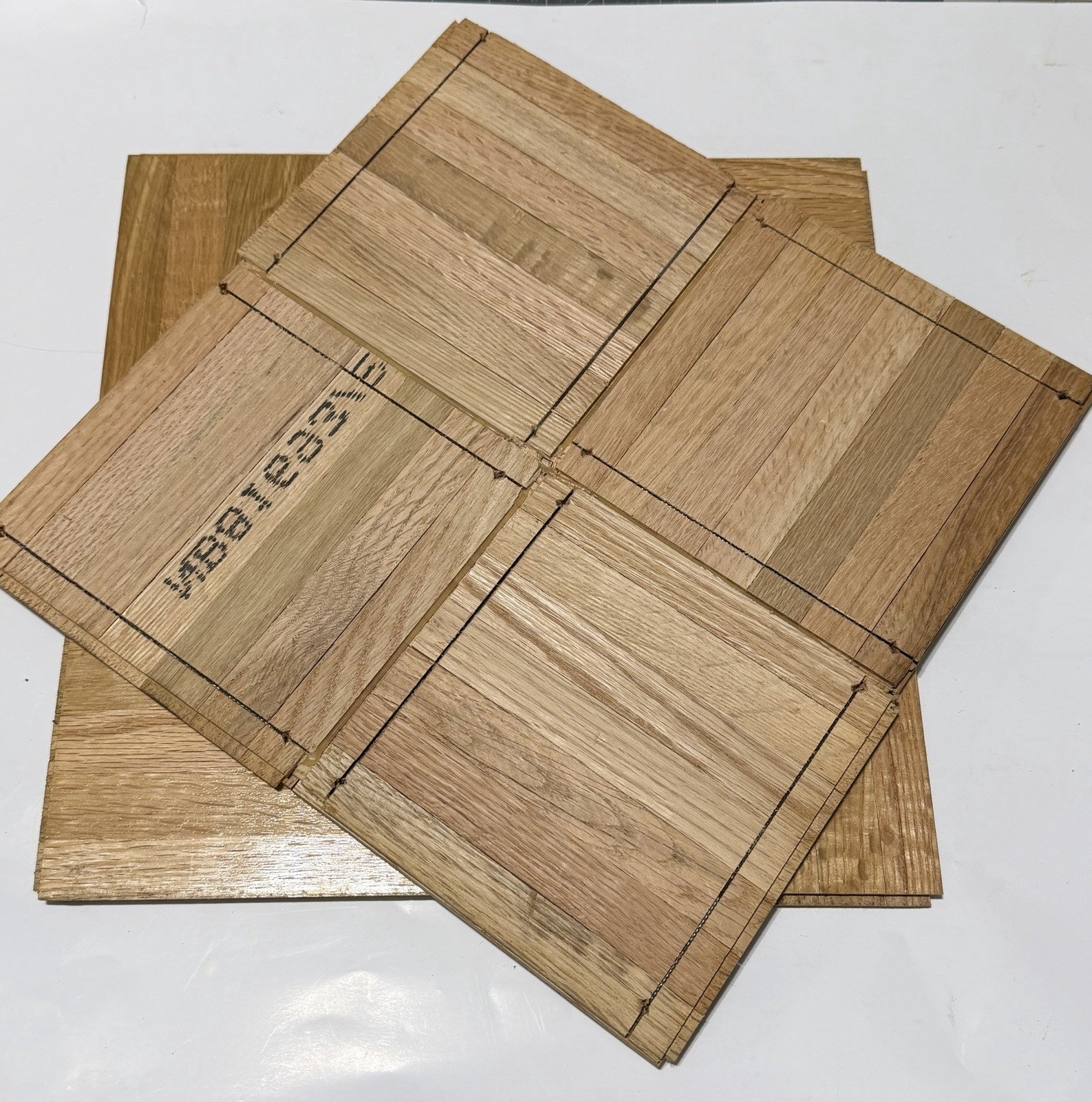 Oak Parquet Flooring HARTCO NATURAL 12x12x5/16: 10 Tiles (10 Sq Ft)