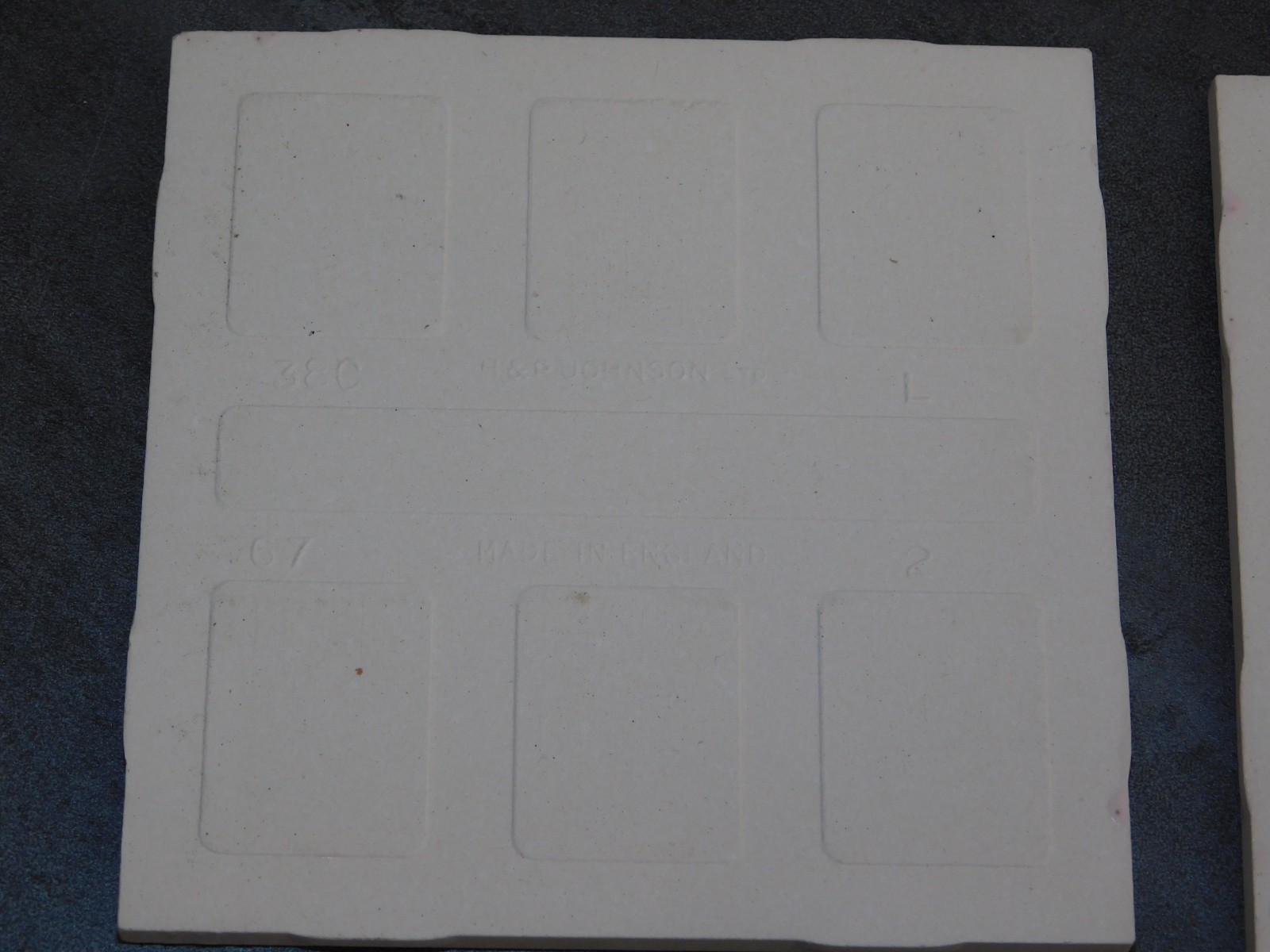 Vtg H&R 1960s NEW OLD STOCK LOT OF 5 PINK with SPECKLES CERAMIC WALL TILE