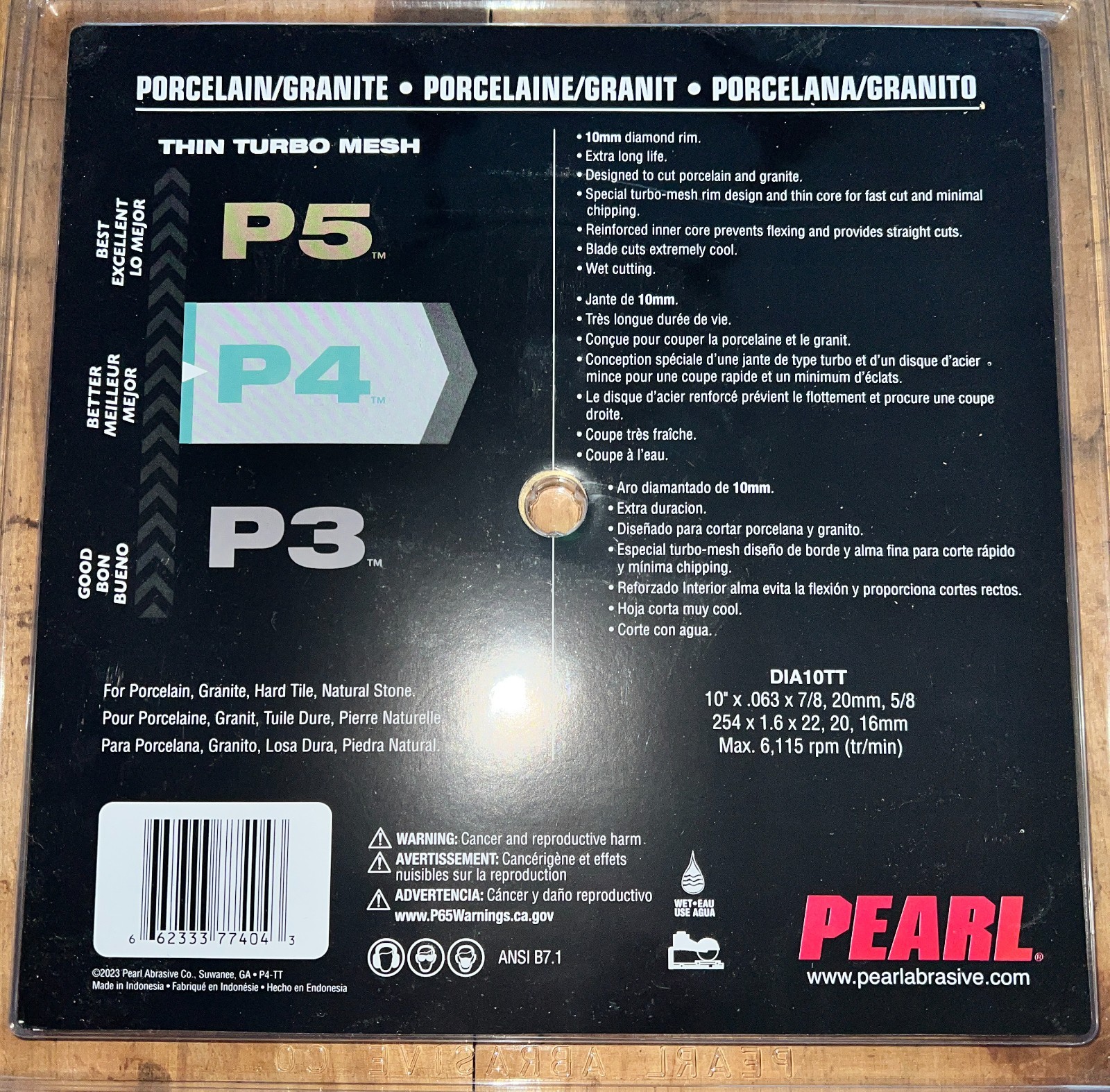 Pearl Abrasive P4 Turbo-Mesh Porcelain Blade 10″