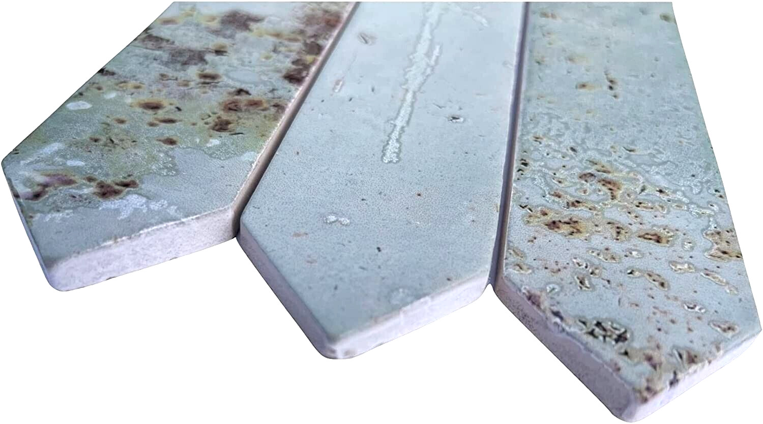 2×10 Palermo Collection Picket Aqua Glazed Ceramic Wall Tile Kitchen Backsplash