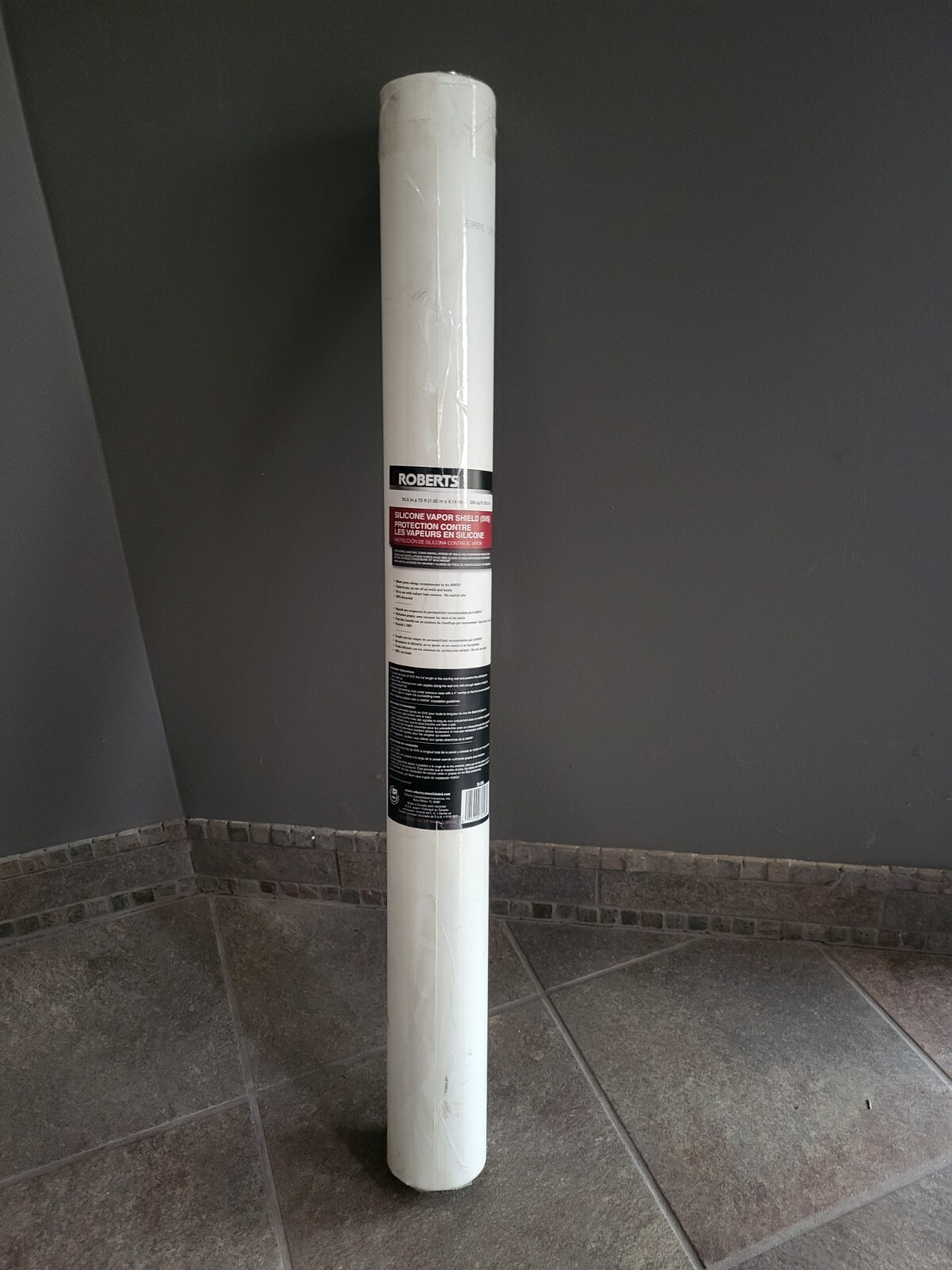 Roberts 70-198 33.5in. x 72ft Silicone Moisture Barrier 200 sq. ft, White