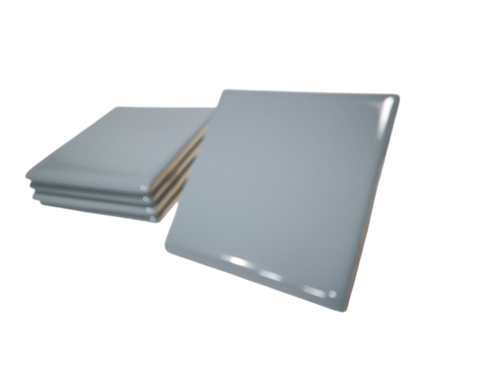 Blue Ceramic Tile 4.25 inch Bullnose Trim Edge Vintage Subway Square Color 0169